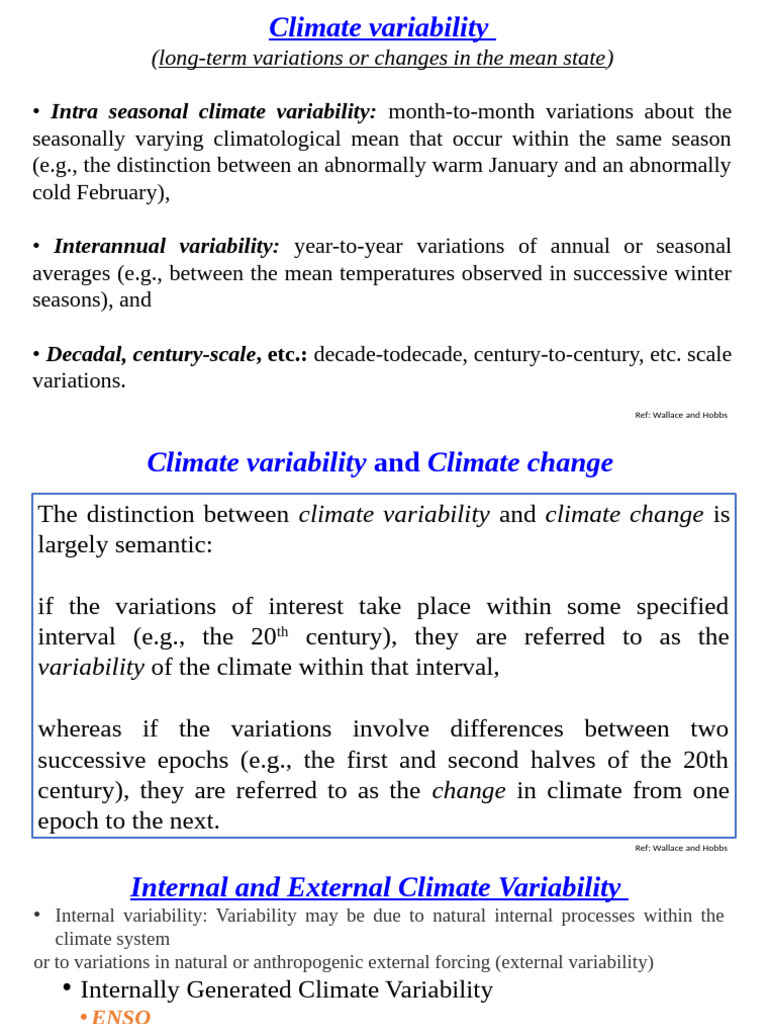 Lecture 7 Climate Variability SNT | PDF | Sun | Climate
