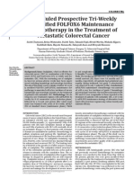 Scheduled Prospective Tri-Weekly Modified FOLFOX6 Maintenance Chemotherapy in The Treatment of Metastatic Colorectal Cancer