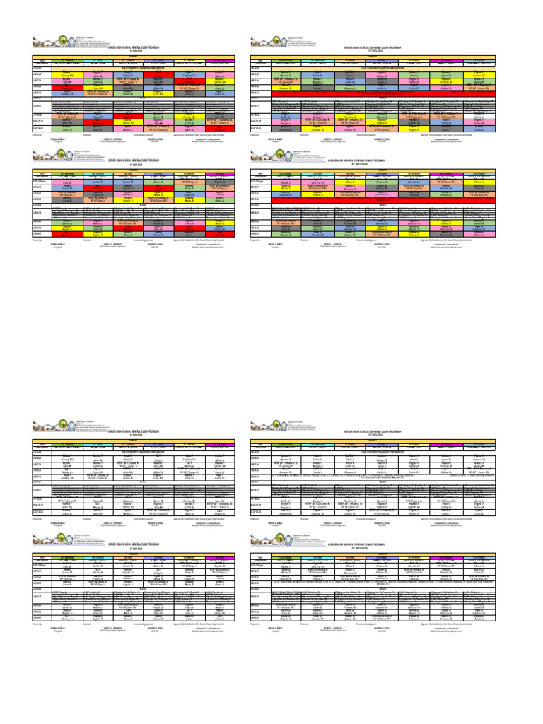 Class Program 2023 2024 For Printing | PDF | Philippines