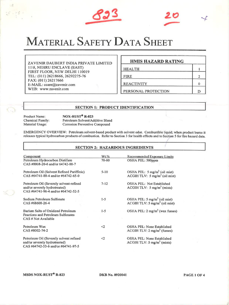 MSDS | PDF