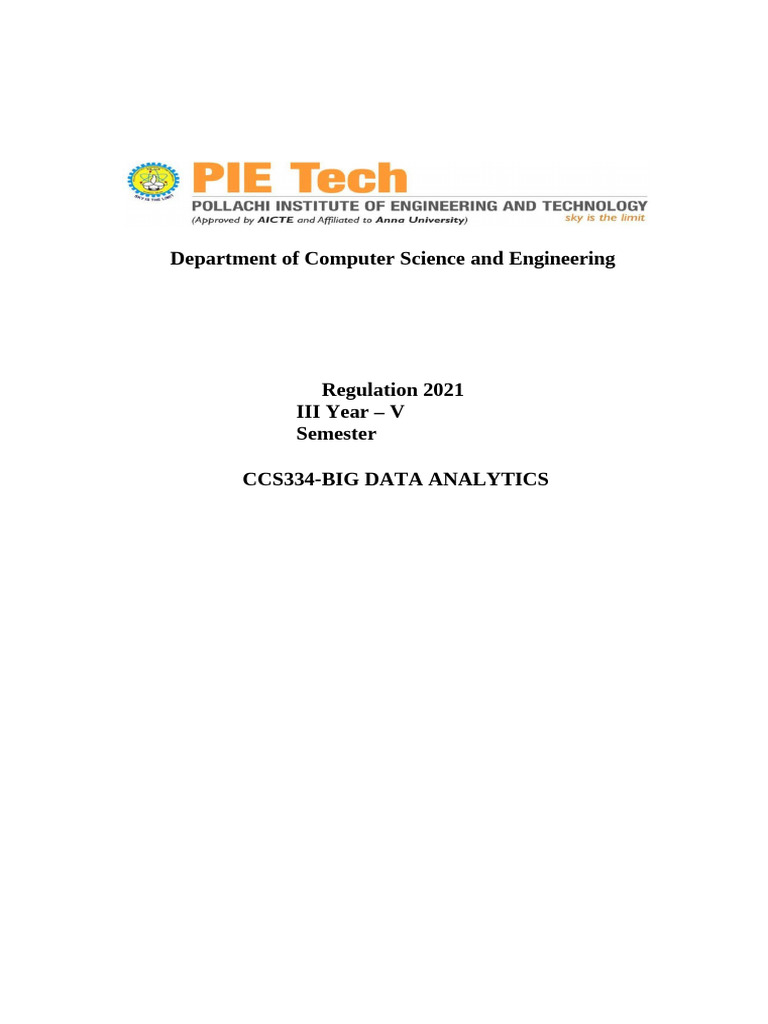 Big Data Analytics Overview and Applications | PDF | Apache Hadoop ...