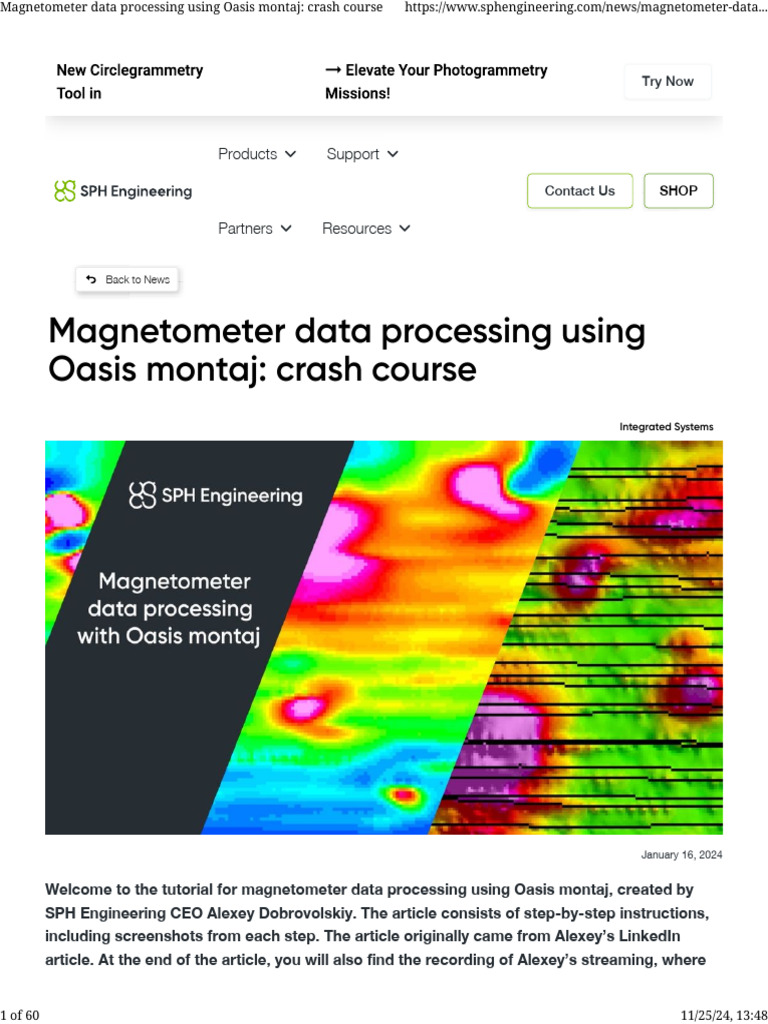 Magnetometer Data Processing Guide | PDF | Magnetometer
