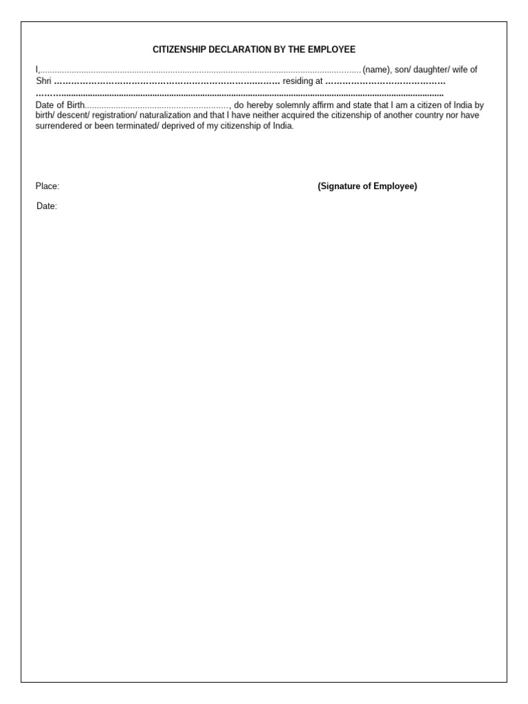 3 Citizenship Declaration | PDF