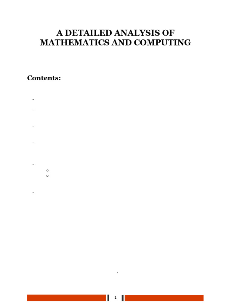 Mathematics and Computing Program Overview | PDF | Computing | Computer ...