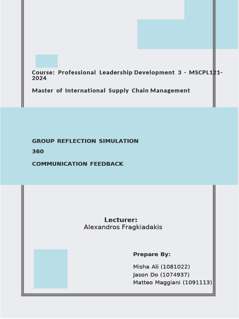 360 Communication Feedback Reflection | PDF | Communication | Vocabulary