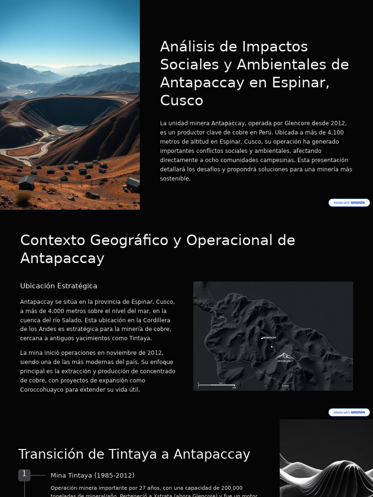 Analisis de Impactos Sociales y Ambientales de Antapaccay en Espinar ...