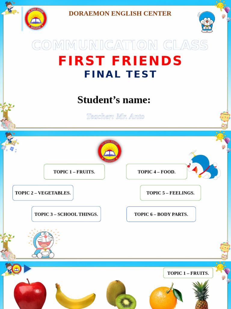 Final Test: First Friends Communication | PDF