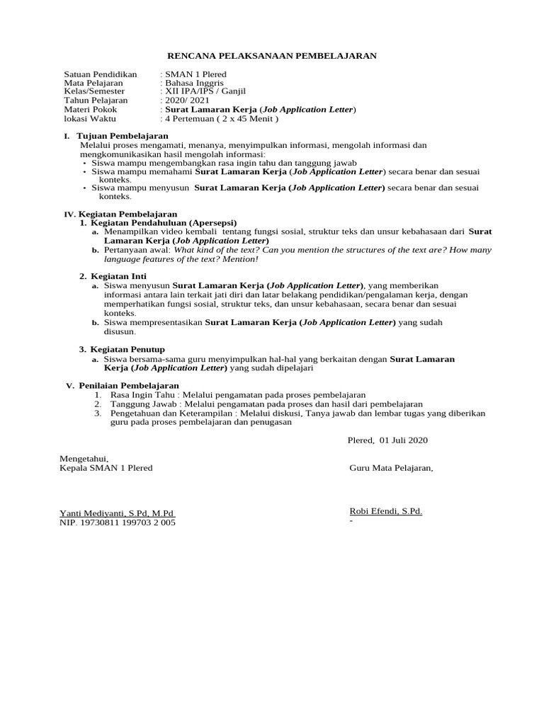 RPP Job Application Part 4 | PDF