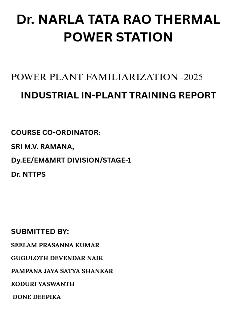 Dr. Narla Tata Rao Thermal Power Station | PDF | Boiler | Power Station