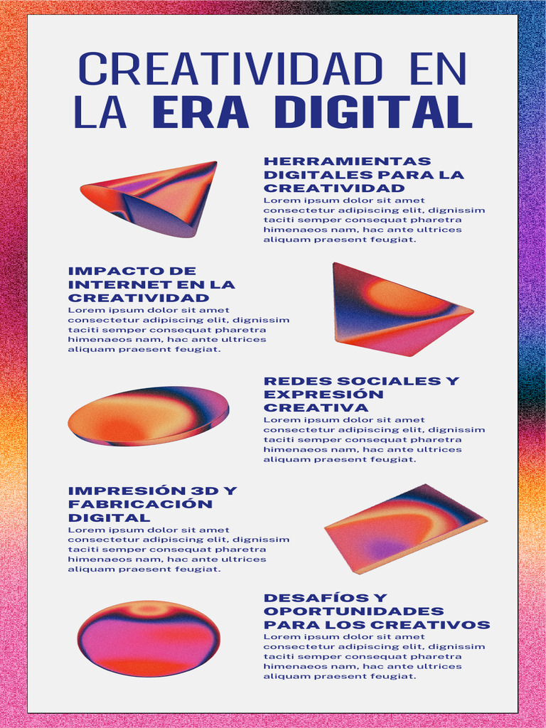 Infografía Creatividad en La Era Digital Moderno Colorido | PDF