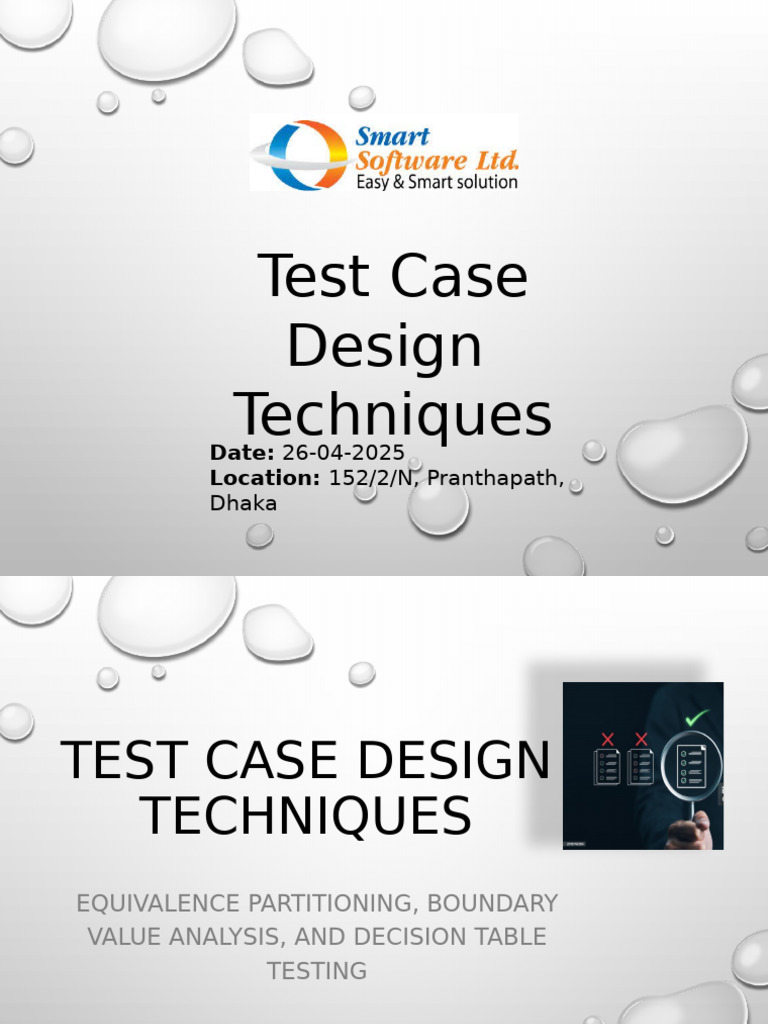 Day03 Test Case Design Techniques Presentation | PDF | Applied ...