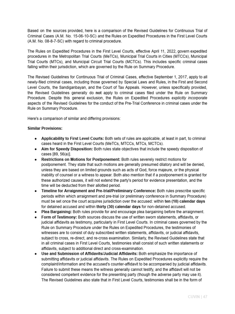 Continous vs. Expedited | PDF | Affidavit | Summary Judgment