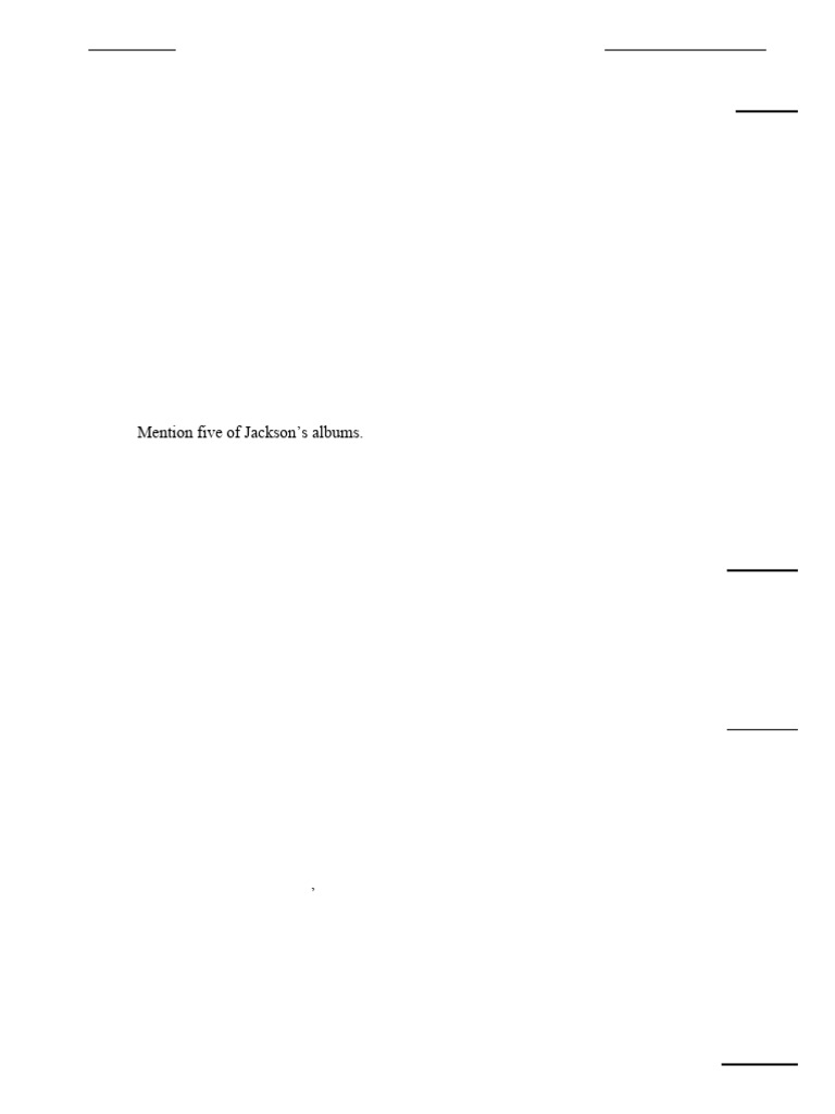Grade 9 - Test 2 - 2nd Term2017 | PDF | Michael Jackson
