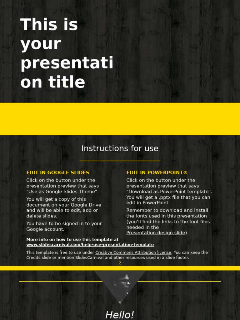 SlidesCarnival Presentation Template Guide | PDF | Color | Microsoft ...