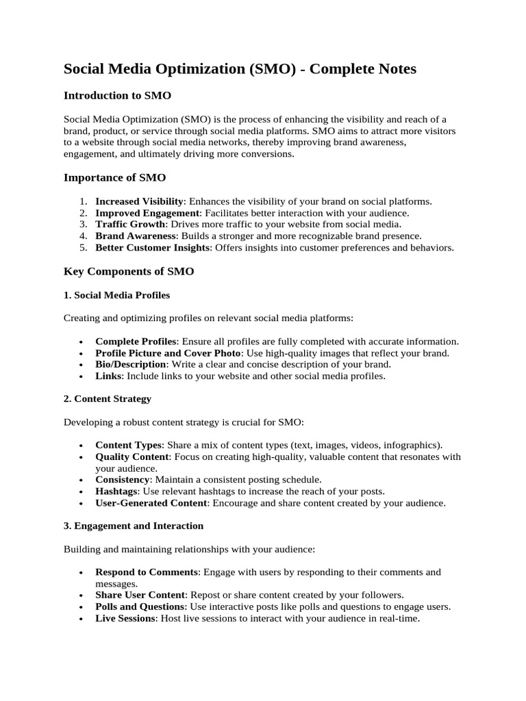 Social Media Optimization Guide | PDF | Social Media Marketing ...