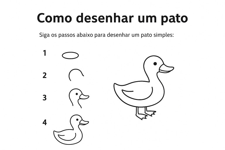 Como Desenhar Um Pato Com Imagens | PDF