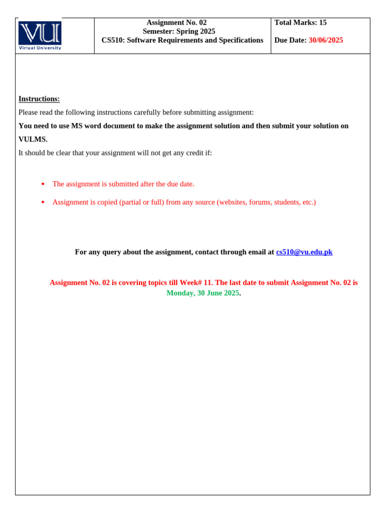Spring 2025 - CS510 - 2 | PDF