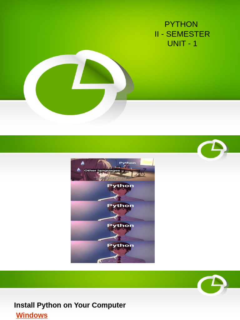 Unit 1 (PPT) | PDF | Python (Programming Language) | Arithmetic