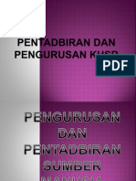 RBT Pentadbiran Dan Pengurusan KHSR