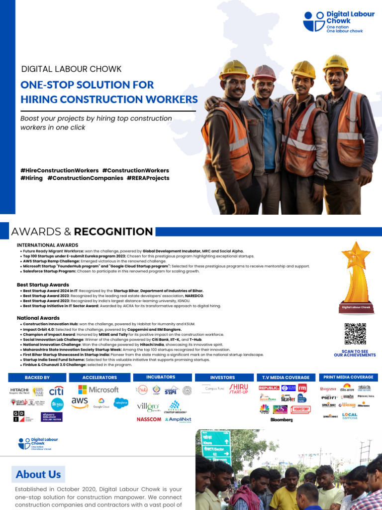 Digital Labour Chowk: Hire Construction Workers | PDF