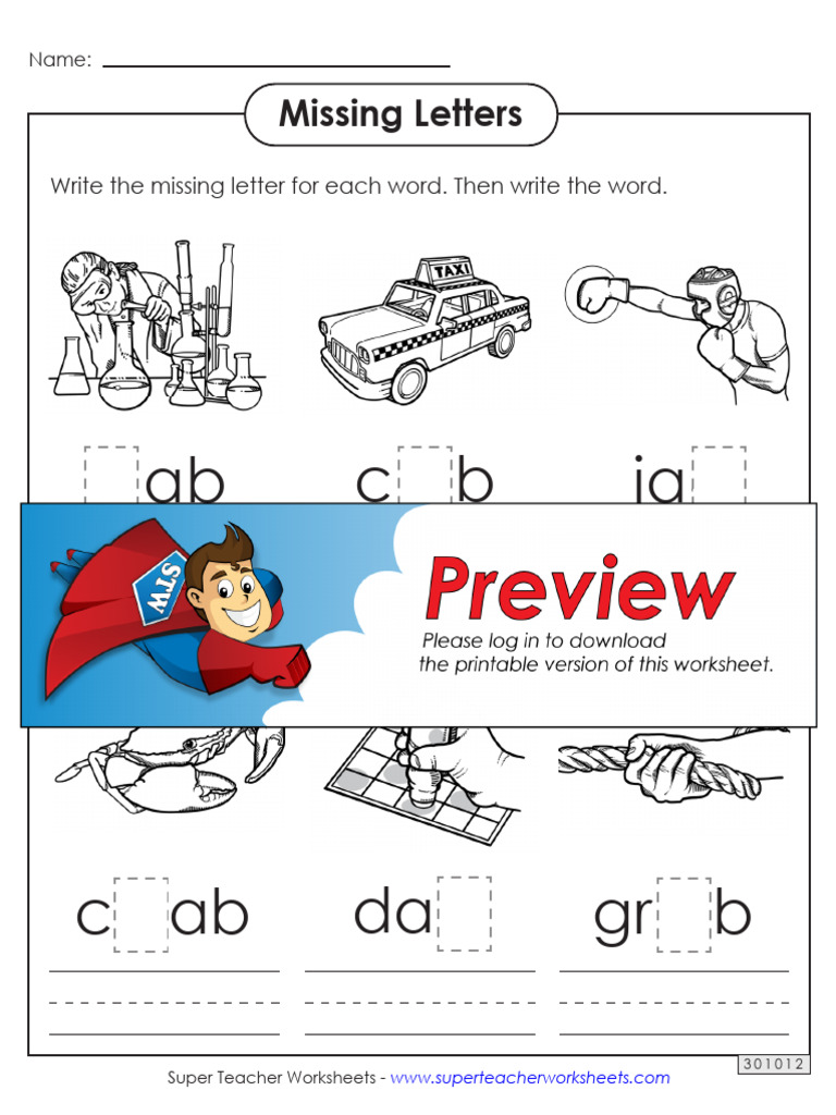 Ab Words Missing Letters | PDF