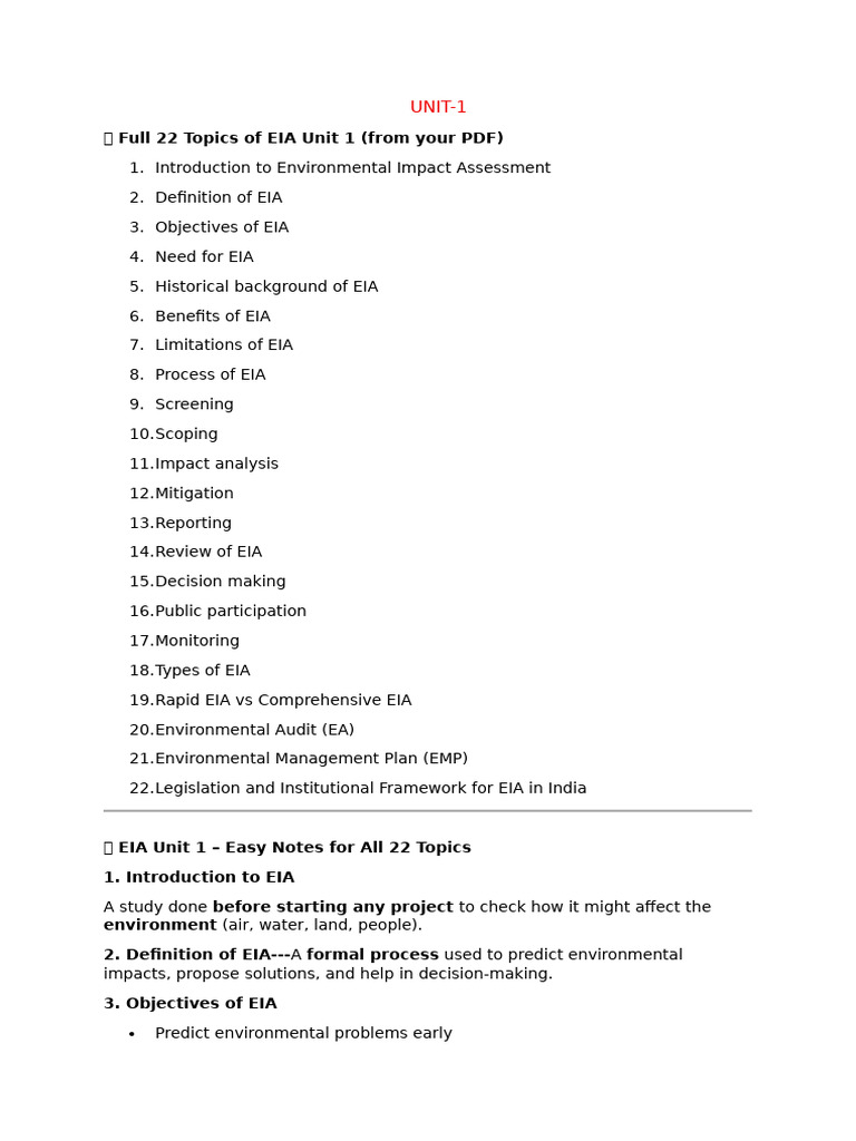 EIA Overview and Key Concepts | PDF | Environmental Impact Assessment ...