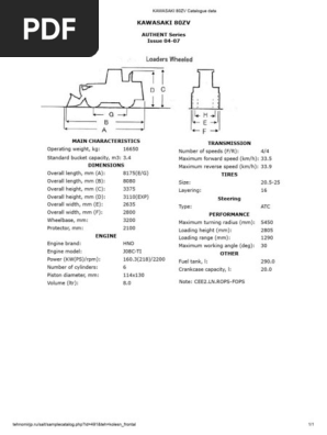 KAWASAKI 80ZV Catalogue Data | PDF | Engines | Car