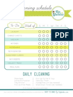 Weekly Cleaning Schedule Checklist