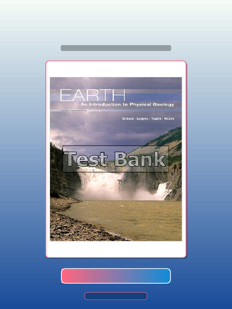 Earth An Introduction To Physical Geology Canadian 4th Edition Tarbuck ...