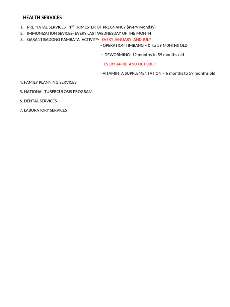 Health Services | PDF