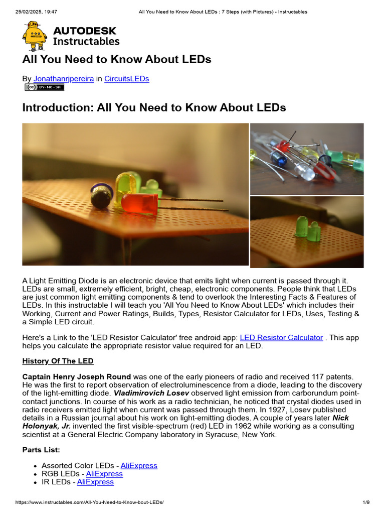 All You Need To Know About LEDs - 7 Steps (With Pictures ...