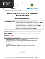 S6 Mathematics National Exam 2025 | PDF | Mathematical Analysis ...