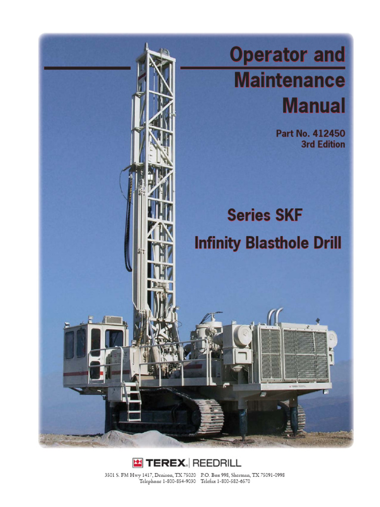 SKF Infinity Blasthole Drill Manual | PDF | Drill | Engines