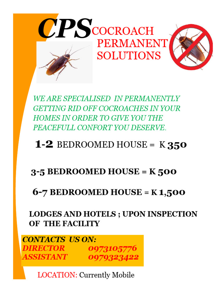 Permanent Cockroach Control Services | PDF
