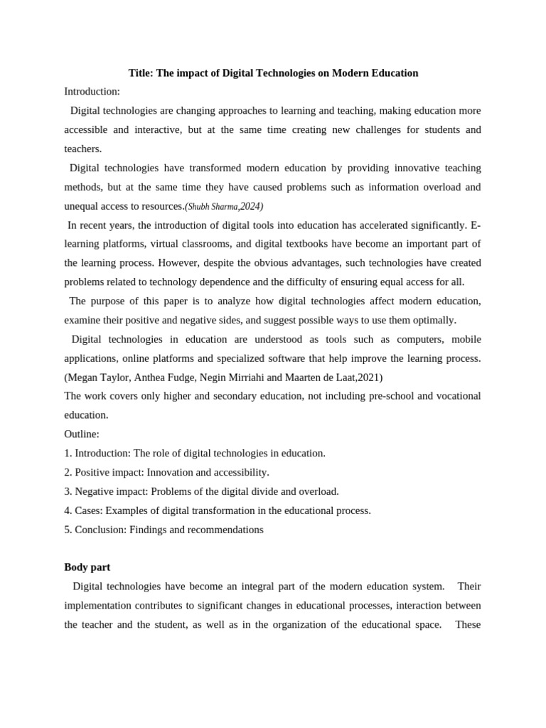 Digital Technologies in Modern Education | PDF | Educational Technology ...