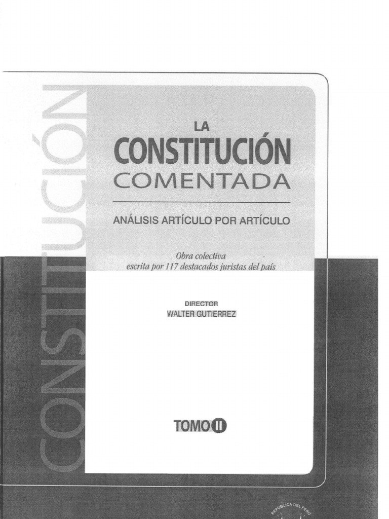CDG Comentarios al Art. 94 de la Constitución del Perú