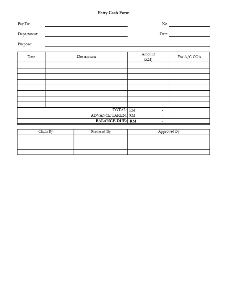 HR - Petty Cash | PDF