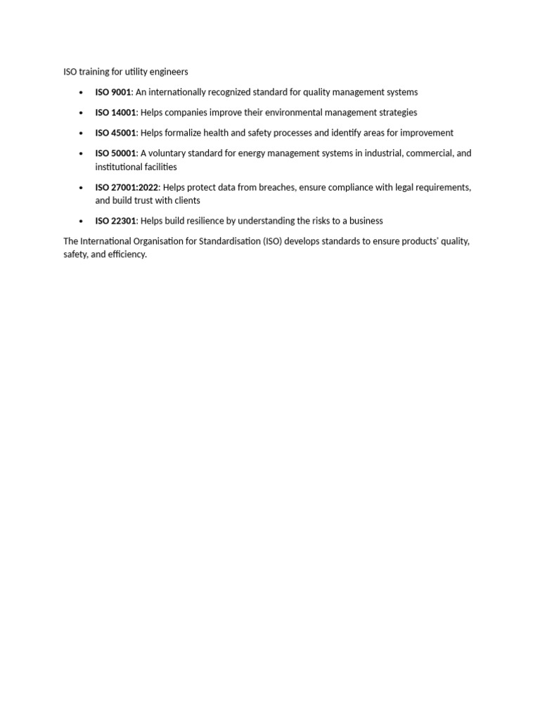 ISO Training | PDF