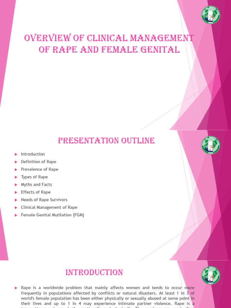 Clinical Management of Rape and FGM | PDF | Rape | Female Genital ...