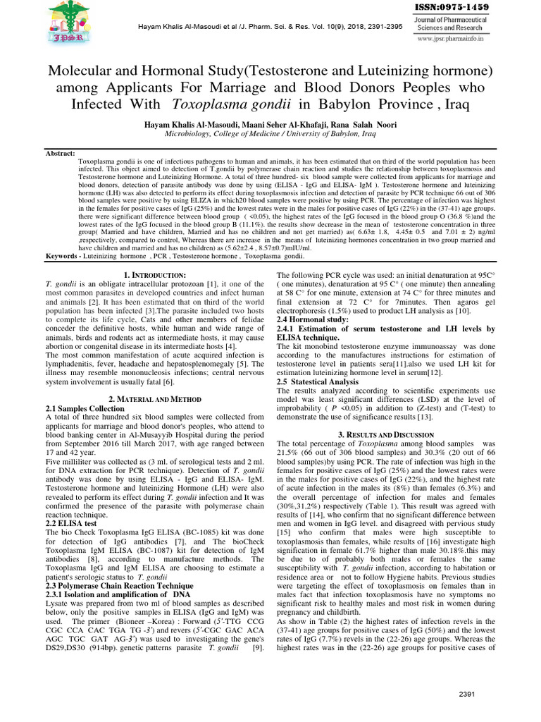 Molecular and Hormonal Study Testosteron | PDF | Human Diseases And ...