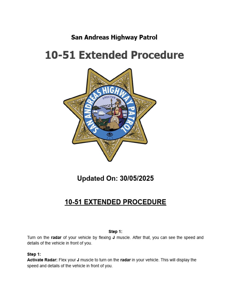 Extedned Procedure of 10-51 (RE Published) | PDF | Transport | Vehicles