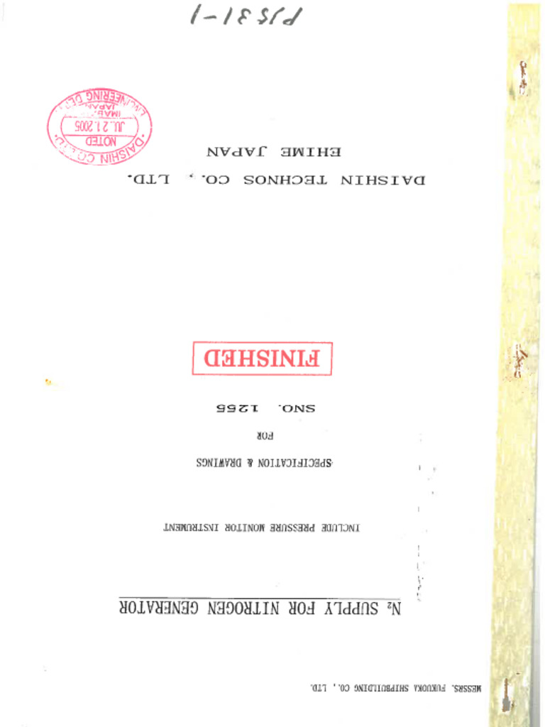 P1531-1 N2 Supply For Nitrogen Generator | PDF
