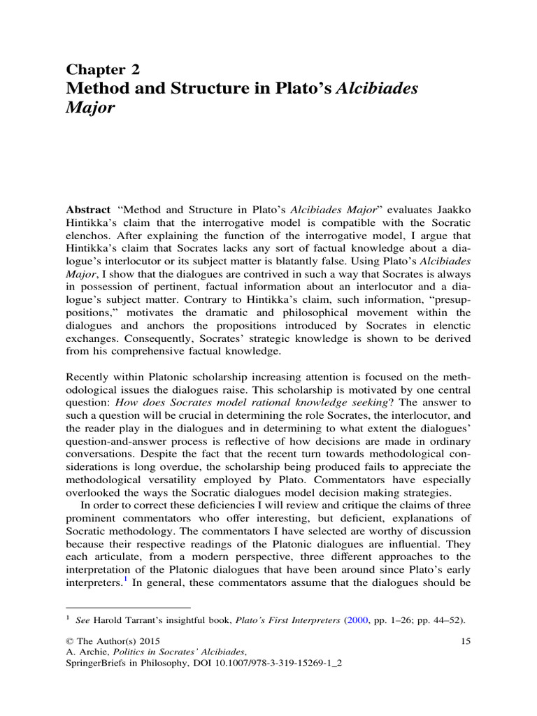 Socratic Method in Plato's Alcibiades Major | PDF | Socrates | Plato