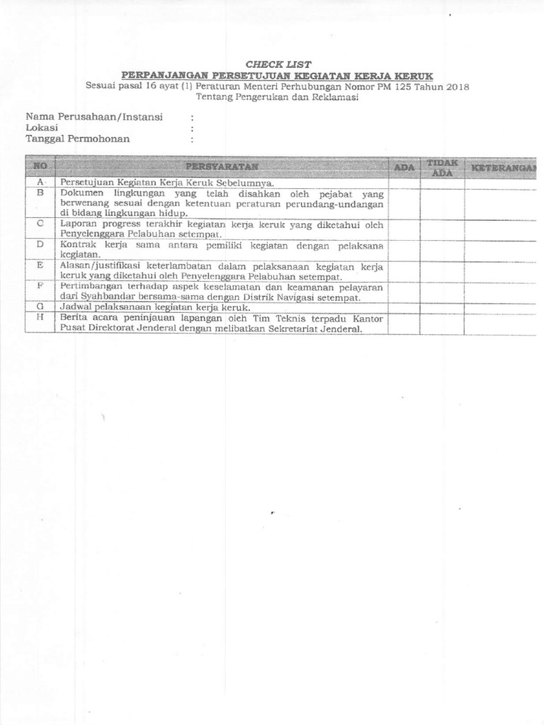 Checklist PK3 | PDF