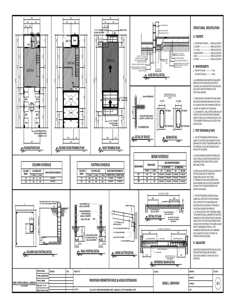 Woodtown Residences Structural Plans | PDF | Structural Engineering ...