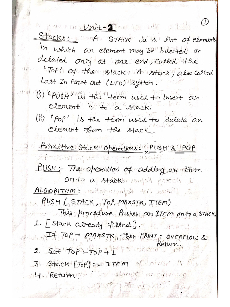 Unit 2 Data Structures | PDF