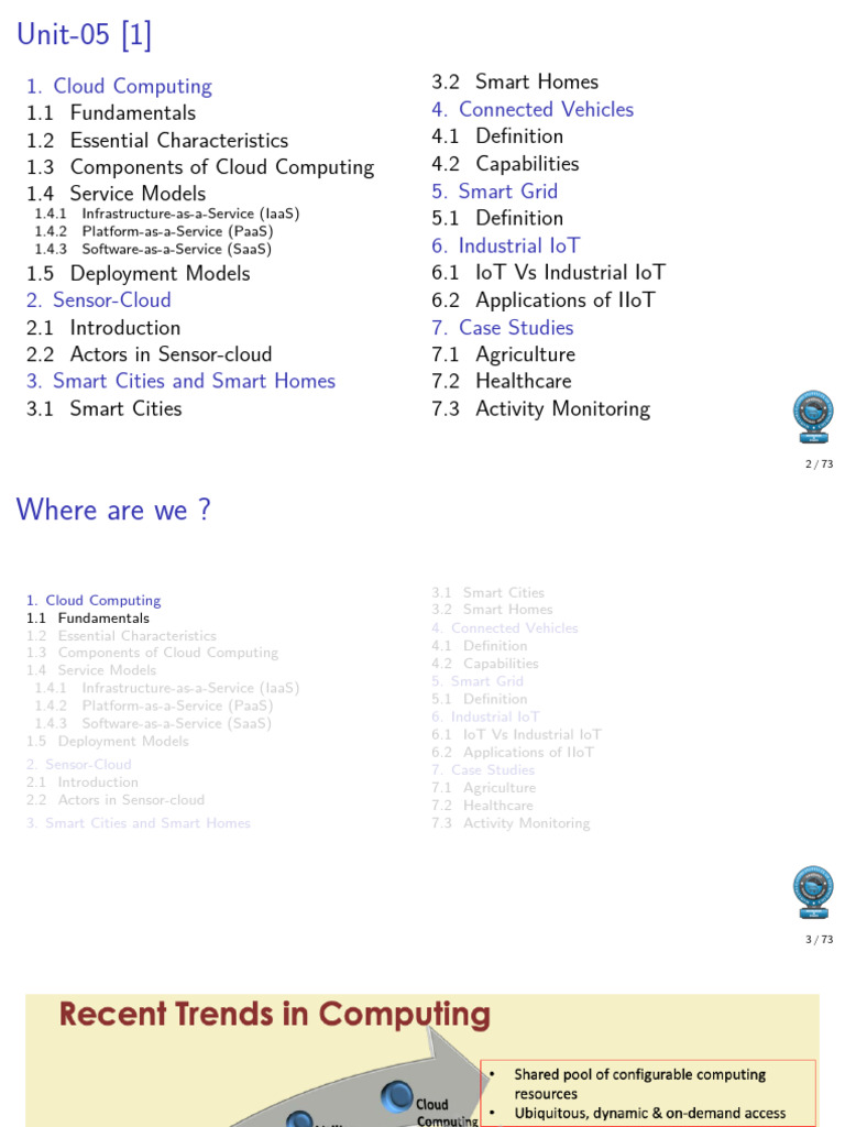 Cloud Computing and IoT Overview | PDF | Cloud Computing | Internet Of ...