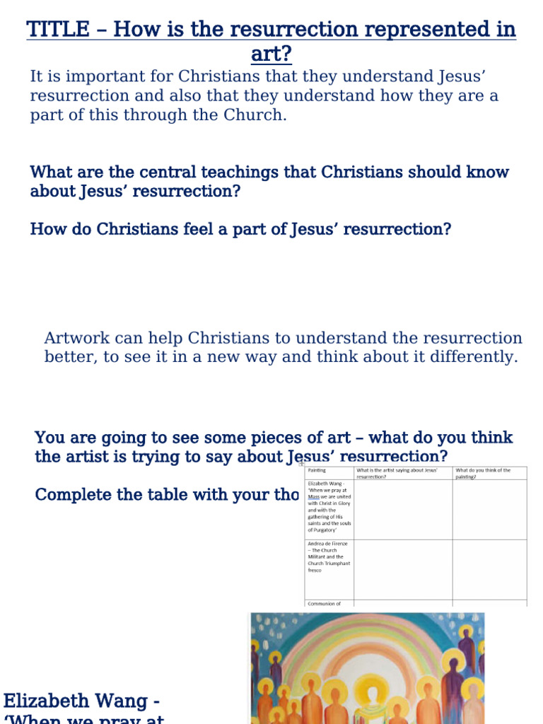 How Is The Resurrection Represented in Art | PDF