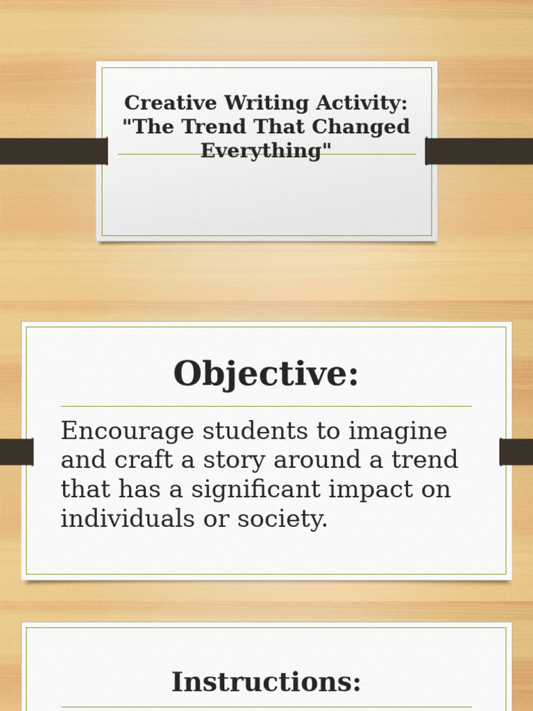 Creative Writing: Impactful Trends Story | PDF