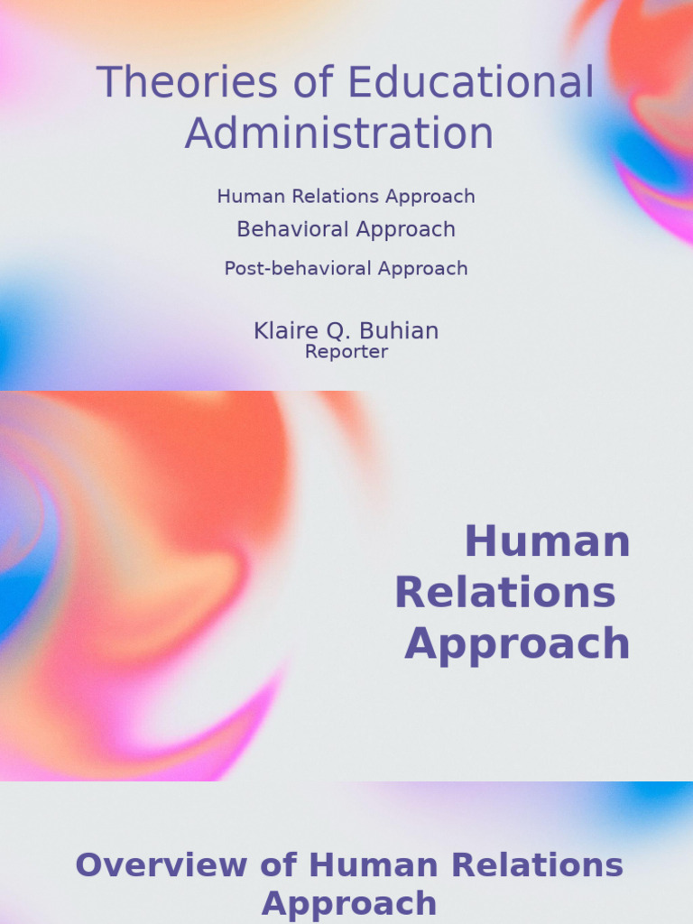 Human Relations in Educational Theory | PDF | Science | Motivation